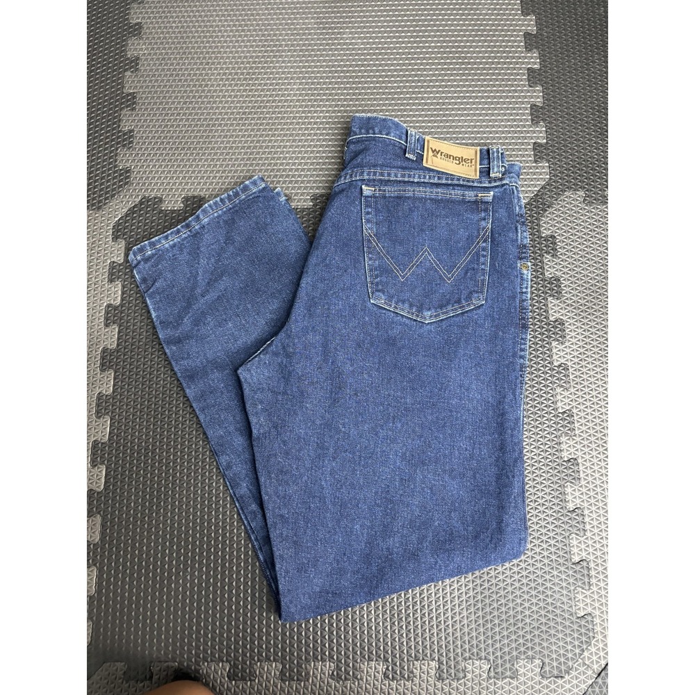 Wrangler‎ Rugged Wear Men's Jeans Dark Wash Straight Fit 36x32 100% Cotton